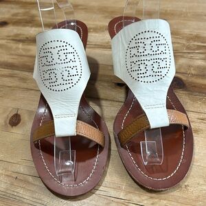 Tory Burch Perforated Logo Wedge Heel Sandal 7